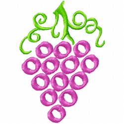 Grapes Embroidery Design 8 Grapes Embroidery Design 8